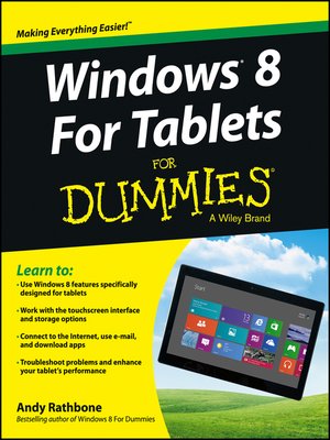 cover image of Windows For Tablets For Dummies